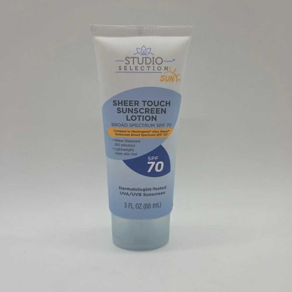 Lot 3 STUDIO SELECTION Sheer Touch Sunscreen Lotion w Broad Spectrum SPF 70 3 oz